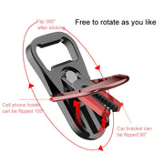 Multifunction Car Air Vent Phone Holder Finger Ring Phone Bracket Bottle Opener(Red)
