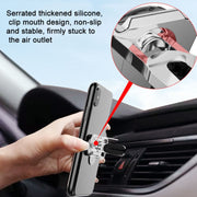 Multifunction Car Air Vent Phone Holder Finger Ring Phone Bracket Bottle Opener(Red)