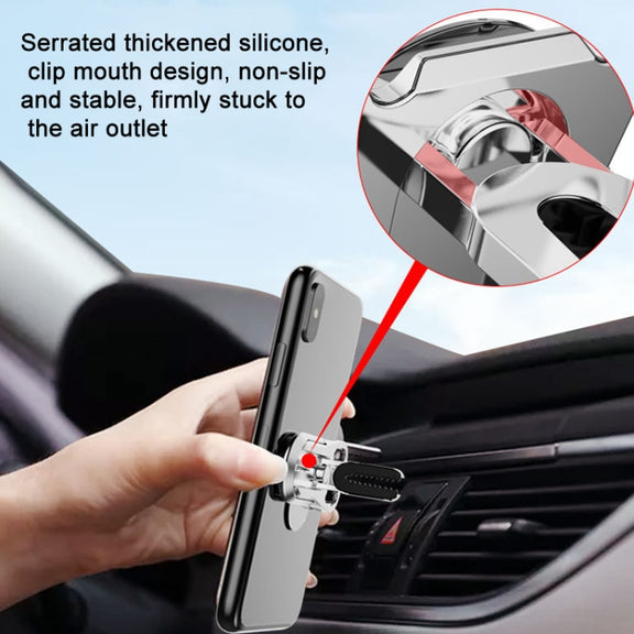 Multifunction Car Air Vent Phone Holder Finger Ring Phone Bracket Bottle Opener(Red)