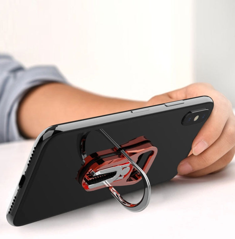 Multifunction Car Air Vent Phone Holder Finger Ring Phone Bracket Bottle Opener(Red)
