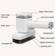 12W Multi-functional Wireless Handheld Cleaner Window Scraping(White)