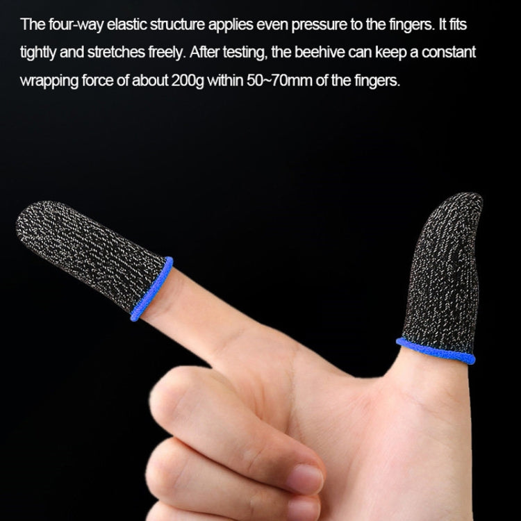 15 Pairs  18 Needles Gaming Finger Glove Anti-sweat and Non-slip Glove,Color: Silver Fibre Red Trim