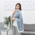 80x130cm Flannel Thickened Embossed Shawl Blanket Office Air Conditioning Blanket(Misty Blue) - Bedding by PMC TechLife | Online Shopping South Africa | PMC TechLife | Buy Now Pay Later Mobicred