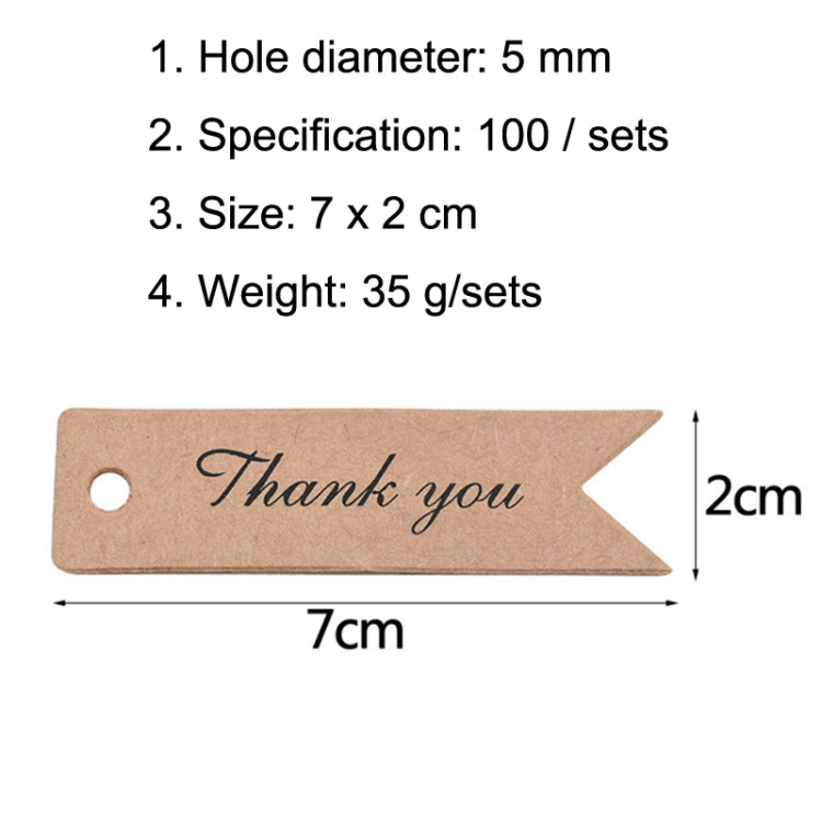 100pcs /Set Retro Baking Sticker Tag Swallow Tail Bookmark Gift Card, Style: Thand You (White) - Sticker & Tags by PMC TechLife | Online Shopping South Africa | PMC TechLife | Buy Now Pay Later Mobicred