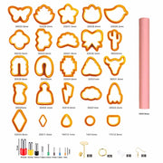 106-1 116 In 1 Clay Cutter Set DIY Clay Earring Mould Clay Earrings Making Tools(Dark Green)