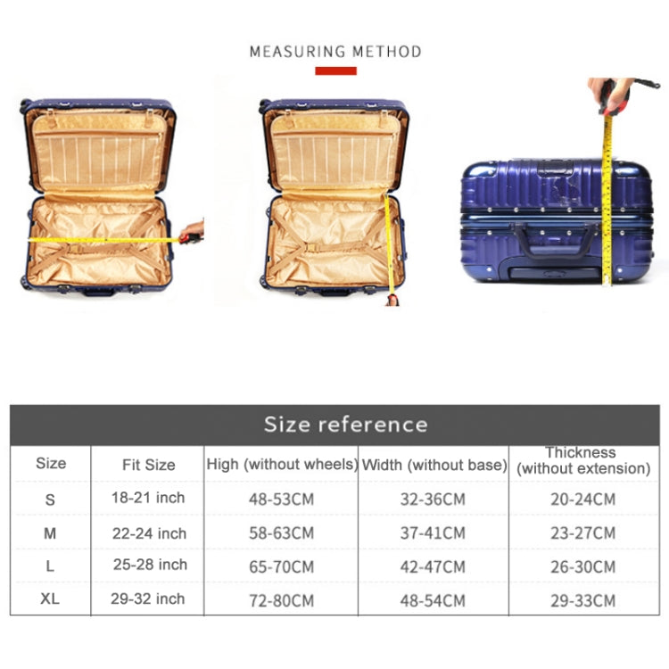 Thickened Wear-resistant Stretch Luggage Dust-proof Protective Cover, Size: L(Black)