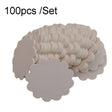 100pcs /Set Kraft Paper Tags Lace Round Blank Small Label(White) - free shipping - PMC TechLife - Order now!