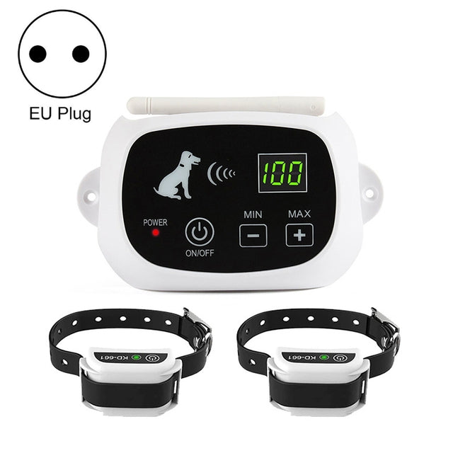 KD-661 500m Wireless Electric Dog Pet Fence Shock Collar,Spec: For Two Dog(EU Plug)