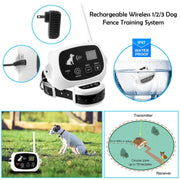 KD-661 500m Wireless Electric Dog Pet Fence Shock Collar,Spec: For Two Dog(AU Plug)