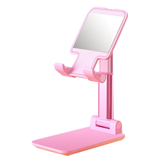 SSKY X5 Desktop Phone Live Foldable Tablet Bracket, Style: With Mirror Version (Pink) - free shipping - PMC Jewellery - Order now!