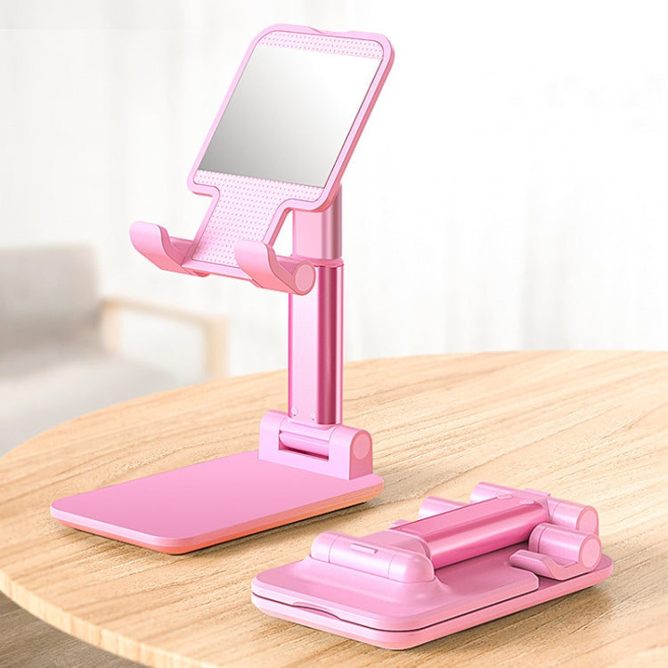 SSKY X5 Desktop Phone Live Foldable Tablet Bracket, Style: With Mirror Version (Pink) - free shipping - PMC TechLife - Order now!