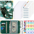 A6 Leather Loose-leaf Budget Book Handbook Notepad(Ink Green) - Notebooks by PMC TechLife | Online Shopping South Africa | PMC TechLife