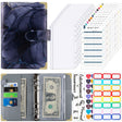 A6 Leather Loose-leaf Budget Book Handbook Notepad(Blue Gray) - Notebooks by PMC TechLife | Online Shopping South Africa | PMC TechLife