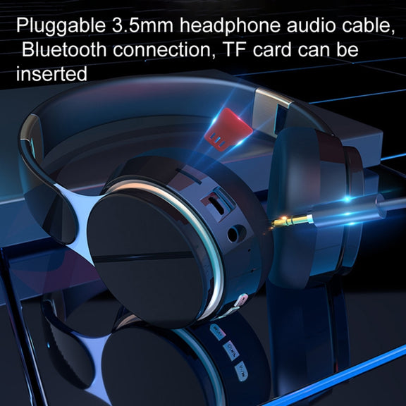 FG-07S Foldable Wireless Headset With Microphone Support AUX/TF Card(Blue)