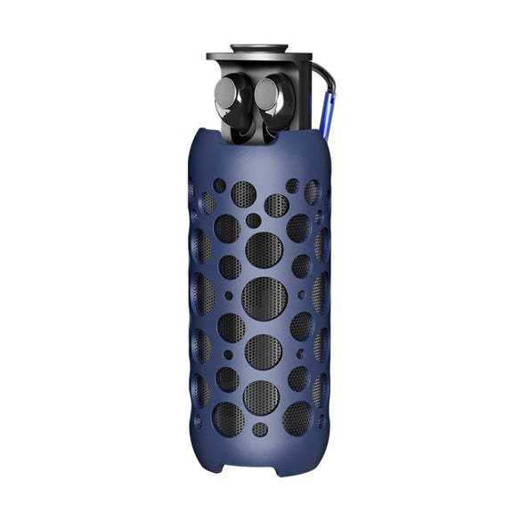 K045 2 In 1 Outdoor Mini Wireless Bluetooth Audio In-Ear Headphones(Blue)