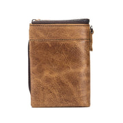BULL CAPTAIN 013 RFID Anti-theft Detachable Retro Leather Wallet with Multiple Dard Dlots(Brown)