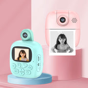 A18 HD Printable Cartoon Kids Digital Camera with Rotating Lens, Spec: Blue