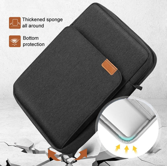 Vertical Laptop Bag Handheld Shoulder Crossbody Bag, Size: 13.3 Inch(Black)