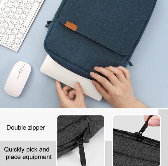 Vertical Laptop Bag Handheld Shoulder Crossbody Bag, Size: 13.3 Inch(Black)