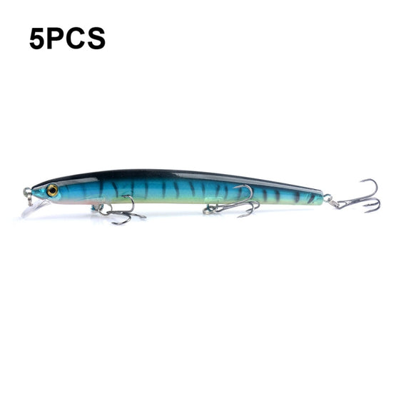 5 PCS M0231 13.5cm 15g Mino Rattle Pearl Long-distance Suspension Laser Hard Lure(1)