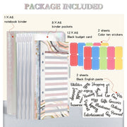 A6 Illusion Magic Square Loose-leaf PU Notebook Cash Budget Book(Milk Tea)