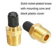 5PCS 1/4 NPT Threaded Nozzles Solid Nickel-Plated Brass Fuel Tank Filling Valve For Air Compressor