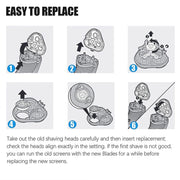 For Philips HQ8/HQ7180/HQ7140/HQ6090/HQ6075/PT860/870 Dual Shavers Blade