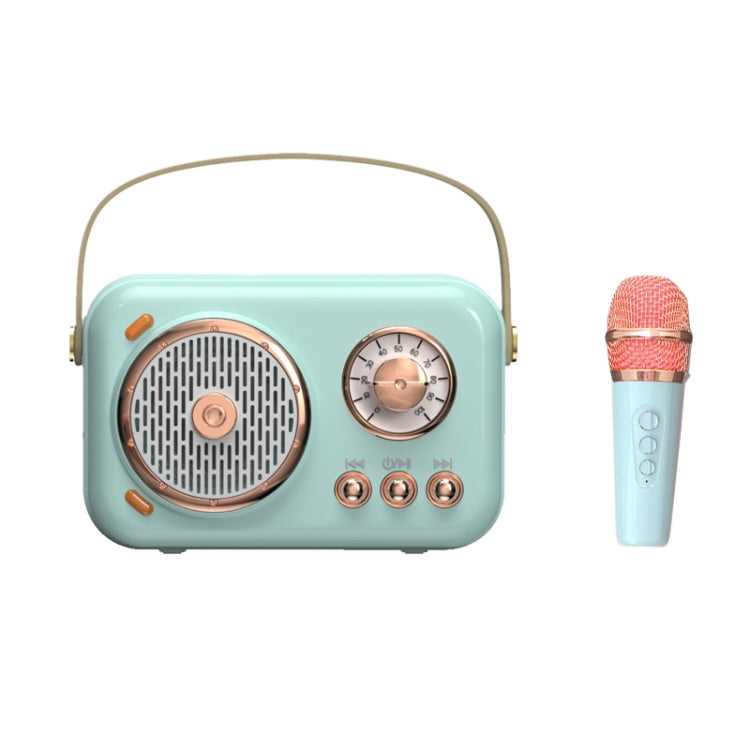 POLVCDG B152 Multi-Functional Small Family KTV Karaoke Microphone Sound Integration(Green) - Desktop Speaker by POLVCDG | Online Shopping South Africa | PMC Jewellery | Buy Now Pay Later Mobicred