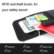 Tingofine YT5 Multifunctional Travel Passport RFID Anti-theft Document Bag Water-resistant Passport Holder(Black)