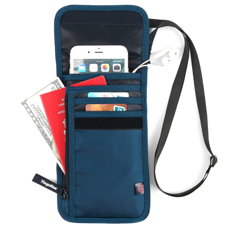 Tingofine YT5 Multifunctional Travel Passport RFID Anti-theft Document Bag Water-resistant Passport Holder(Black)