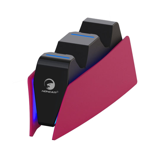 HONCAM For PS5 Gamepad Charger Dual Dock Charger(Rose Red) - free shipping - PMC Jewellery - Order now!