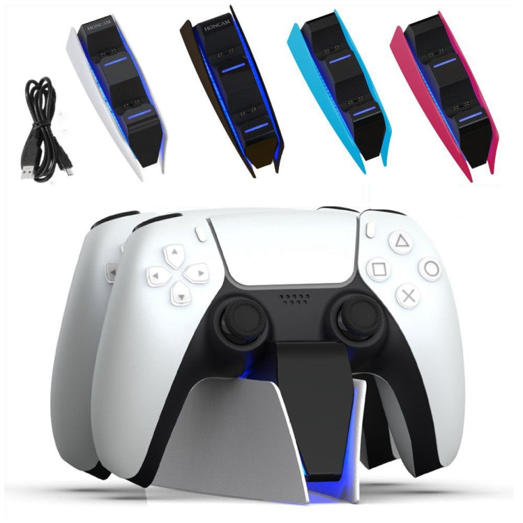 HONCAM For PS5 Gamepad Charger Dual Dock Charger(Blue) - free shipping - PMC Jewellery - Order now!