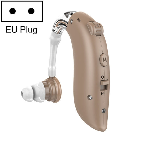 GM-105 Smart Noise Cancelling Ear-hook Rechargeable Elderly Hearing Aids, Spec: EU Plug(Skin Color)