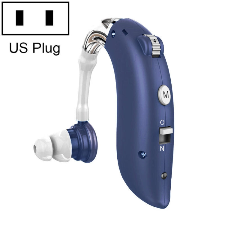 GM-105 Smart Noise Cancelling Ear-hook Rechargeable Elderly Hearing Aids, Spec: US Pulg(Blue) - Hearing Aids by PMC TechLife | Online Shopping South Africa | PMC TechLife
