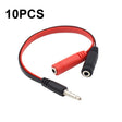 Y-1001 10pcs 20cm 3.5mm Car Audio Computer Headset Microphone 2 In 1 Adapter Cable(Nickel Plated) - Video & Audio Cable by PMC TechLife | Online Shopping South Africa | PMC TechLife