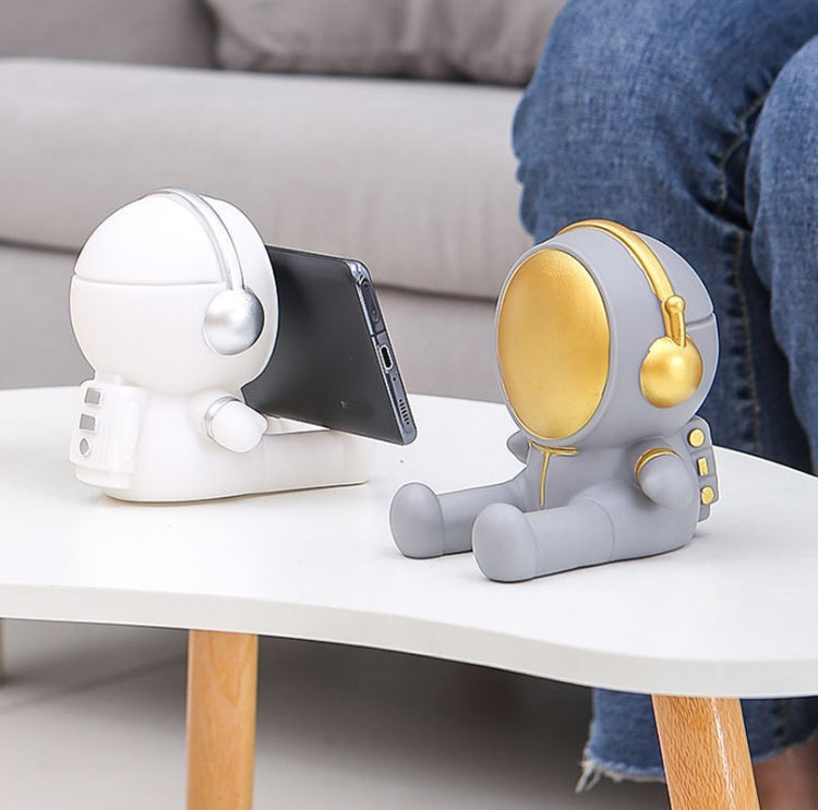 Astronaut Tablet Phone Bracket Desktop Phone Holder Ornaments(Gray) - Desktop Holder by PMC TechLife | Online Shopping South Africa | PMC TechLife