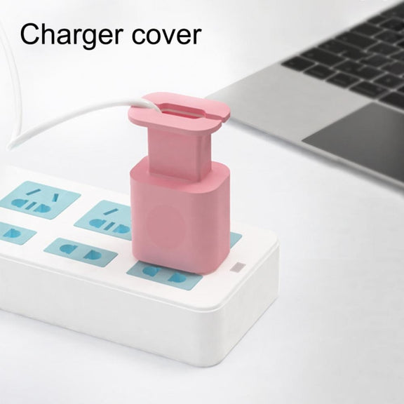 For iPhone 11/12  18W/20W Power Adapter 2pcs Protective Case Cover Data Cable Organizer(Grey)