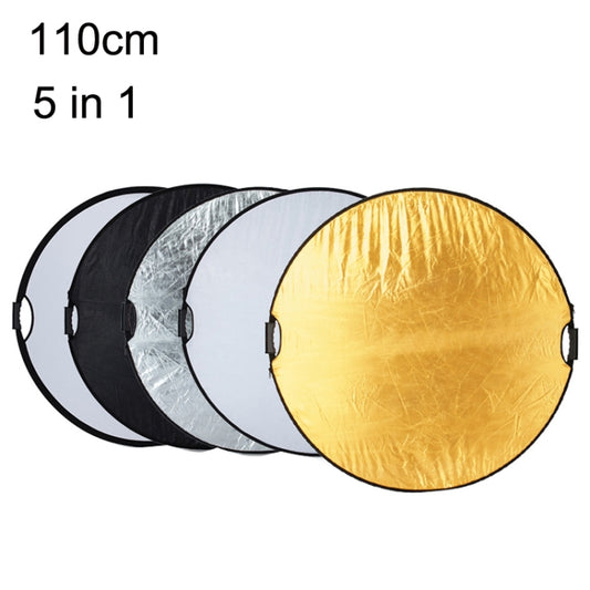 Selens  5 In 1 (Gold / Silver  / White / Black / Soft Light) Folding Reflector Board, Size: 110cm Round - free shipping - PMC Jewellery - Order now!