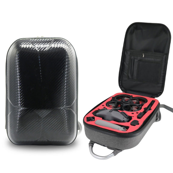 For DJI Avata Carbon Fiber Backpack Shockproof And Water-resistant Bag(Black and Gray)