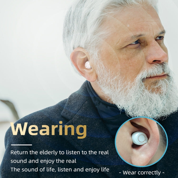 GM-902 Wireless Magnetic Charging Bluetooth Hearing Aids Elderly Sound Amplifier(Skin-color+Black)