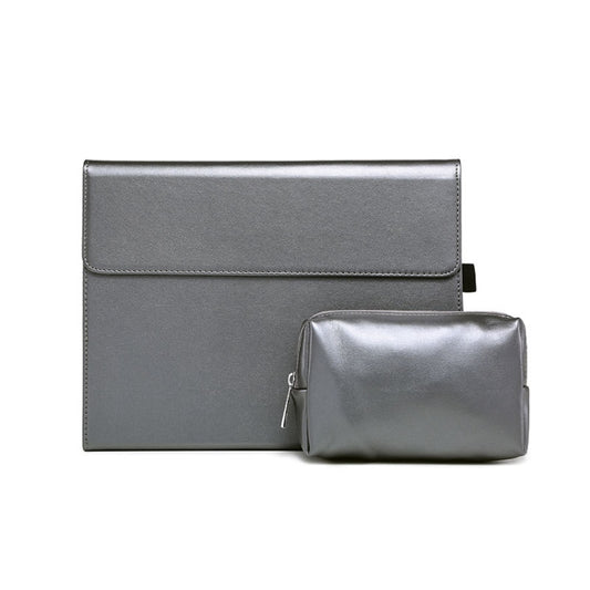 For Microsoft Surface Pro 9 Tablet Protective Case Holder(Microfiber Lambskin Texture Gray Case + Power Supply Bag) - free shipping - PMC Jewellery - Order now!