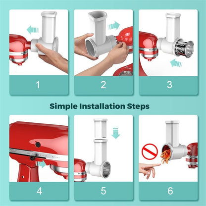 For KitchenAid 4.5QT/5QT Vertical Mixer Kitchen Vegetable Slicer and Grater(KA-006) - Food Disposer Parts by PMC Jewellery | Online Shopping South Africa | PMC Jewellery | Buy Now Pay Later Mobicred