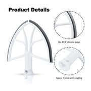 KA-6B For KitchenAid 6-Quart Bowl Lift Stand Mixer Plastic Flat Beater Paddle with Silicone Edges