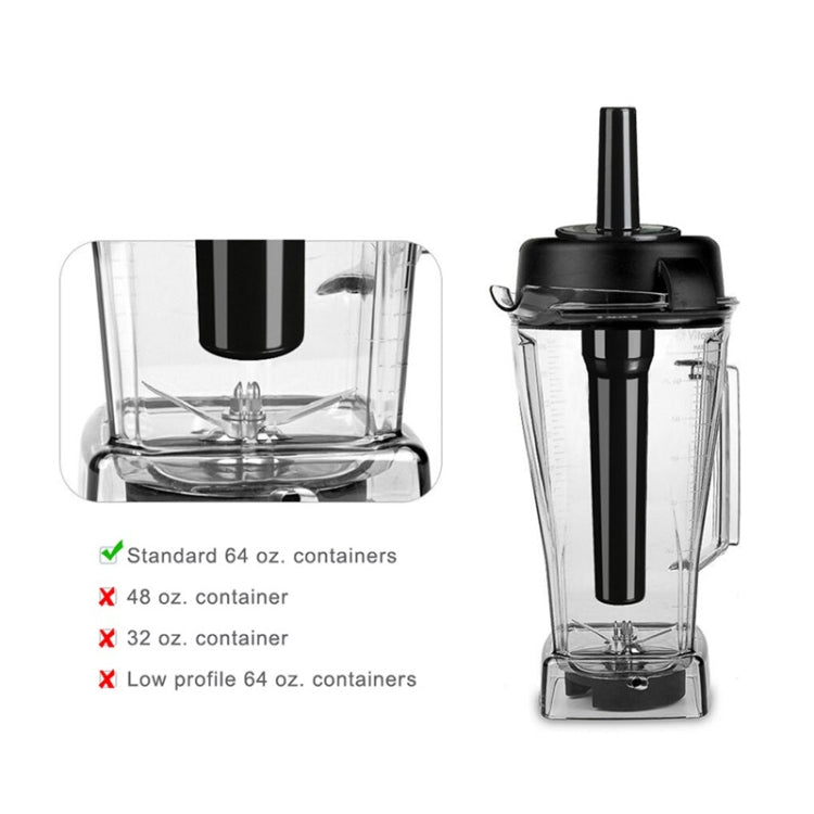 For Vitamix 760/5000/5200 Blenders Standard 64oz Container Blender Tamper Tool(Black) - Kitchen Machine Accessories by PMC TechLife | Online Shopping South Africa | PMC TechLife