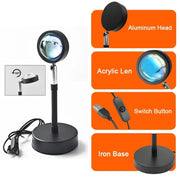 Sunset Background Remote Control RGB Floor Ambient Projection Light Bluetooth APP