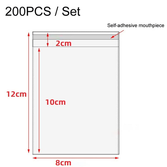 2 Sets CPE Matte Self -Sealed Bag Data Cable Phone Case Packaging Bag, Size: 8x12cm