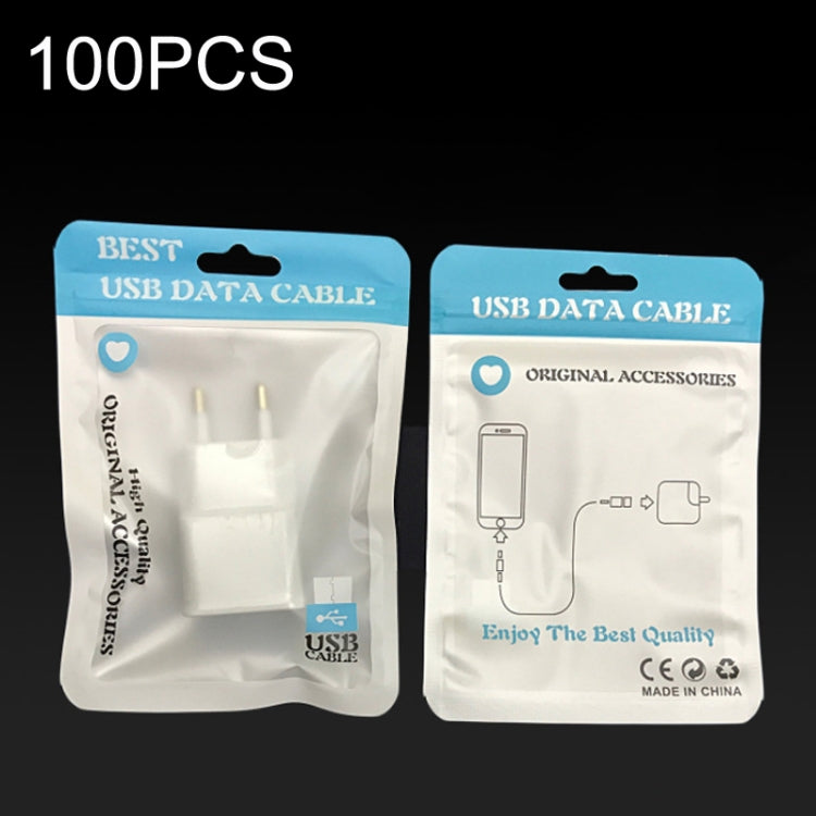 100PCS XC-0014 USB Data Cable Packaging Bags Pearl Light Ziplock Bag, Size: 11x18cm (Blue) - free shipping - PMC TechLife - Order now!