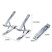 N8 Double-layer Foldable Lifting Aluminum Alloy Laptop Heat Dissipation Stand, Color: Gray