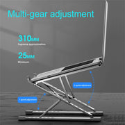 N8 Double-layer Foldable Lifting Aluminum Alloy Laptop Heat Dissipation Stand, Color: Gray