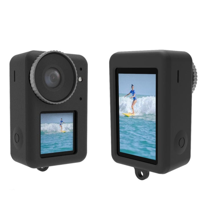 For DJI Osmo Action 3 Silicone Protective Case Lens Cap(Black)